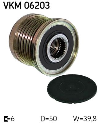 Alternator - sprzęgło jednokierunkowe SKF vkm 06203