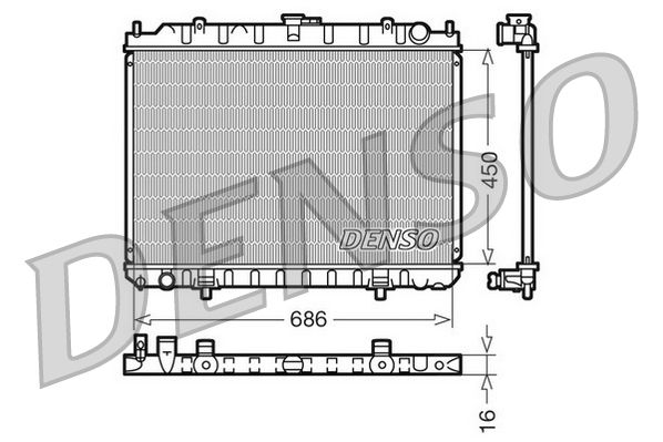Chłodnica, układ chłodzenia silnika DENSO DRM46023