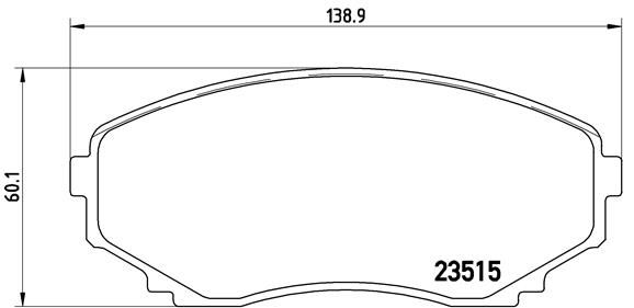Zestaw klocków hamulcowych, hamulce tarczowe BREMBO P 49 028