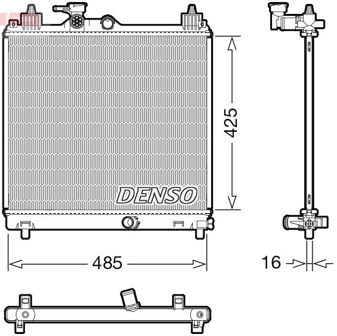 Chłodnica, układ chłodzenia silnika DENSO DRM47042