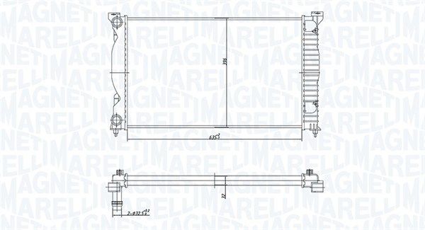 Chłodnica, układ chłodzenia silnika MAGNETI MARELLI 350213168200