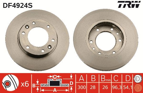 Tarcza hamulcowa TRW df4924s