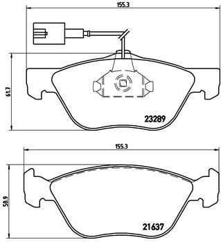 Zestaw klocków hamulcowych, hamulce tarczowe BREMBO P 23 077