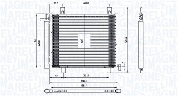 Skraplacz, klimatyzacja MAGNETI MARELLI 350203836000