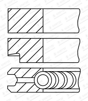 Zestaw pierścieni tłokowych Goetze Engine 08-421800-10