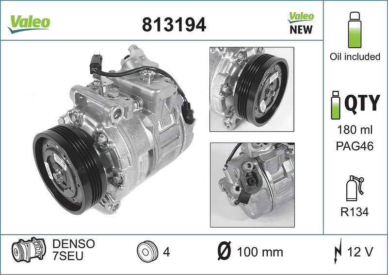 Sprężarka, klimatyzacja VALEO 813194