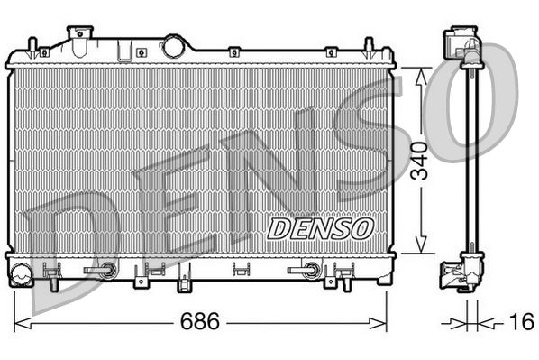 Chłodnica, układ chłodzenia silnika DENSO DRM36008
