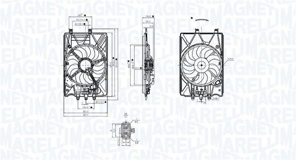 Wentylator, chłodzenie silnika MAGNETI MARELLI 069422781010