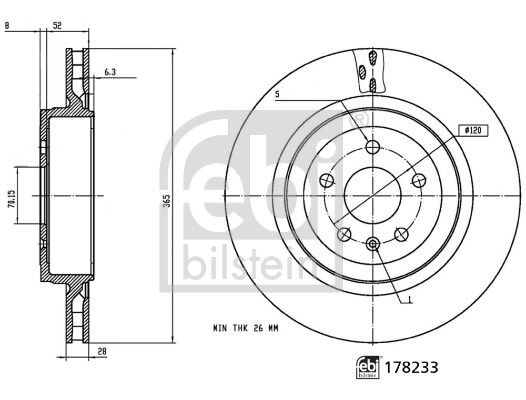 Tarcza hamulcowa FEBI BILSTEIN 178233