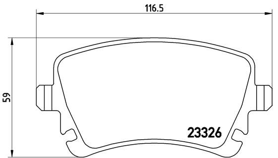 Zestaw klocków hamulcowych, hamulce tarczowe BREMBO P 85 083