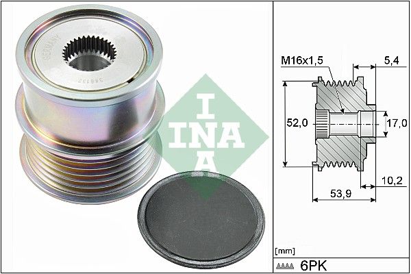 Alternator - sprzęgło jednokierunkowe INA 535027910