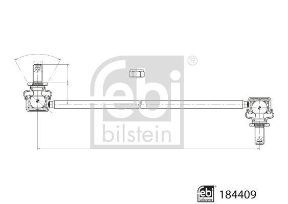Drążek / wspornik, stabilizator FEBI BILSTEIN 184409