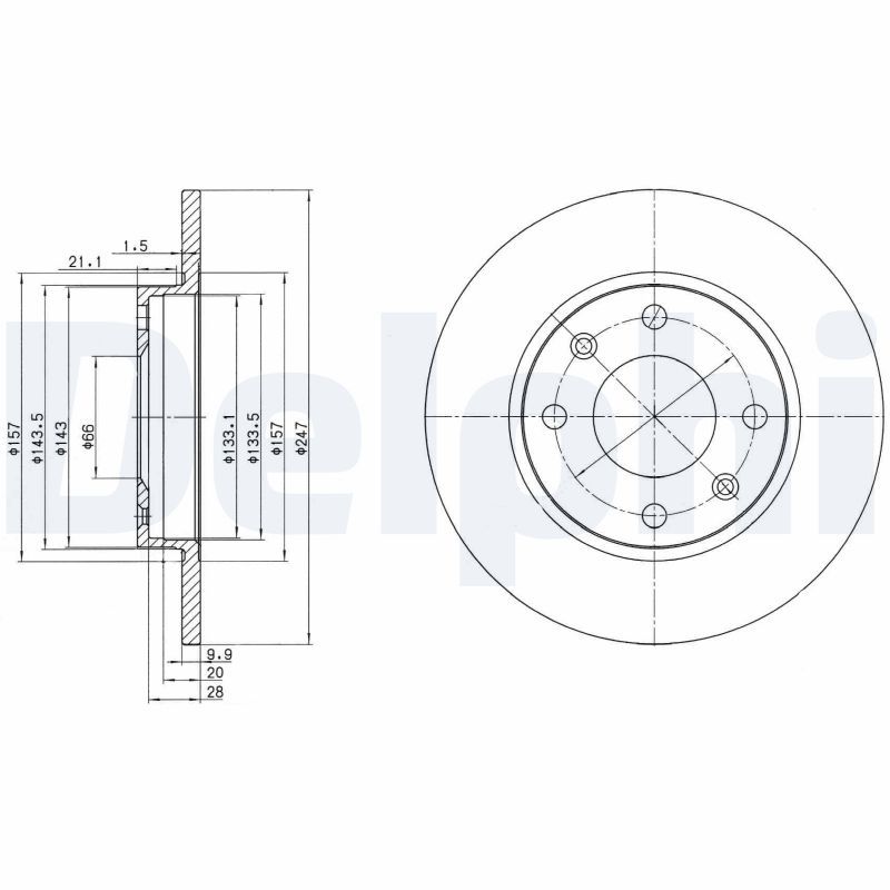 Tarcza hamulcowa DELPHI BG2213