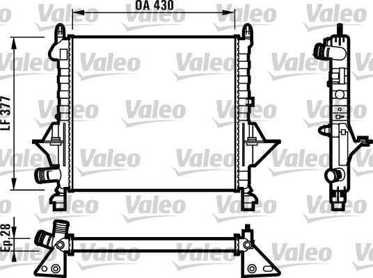Chłodnica, układ chłodzenia silnika VALEO 731552