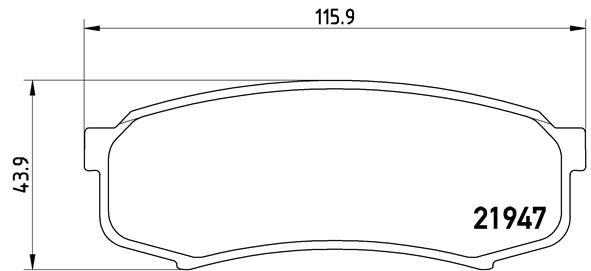 Zestaw klocków hamulcowych, hamulce tarczowe BREMBO P 83 024