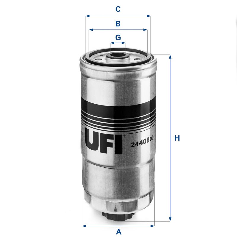 Filtr paliwa UFI 24.408.00
