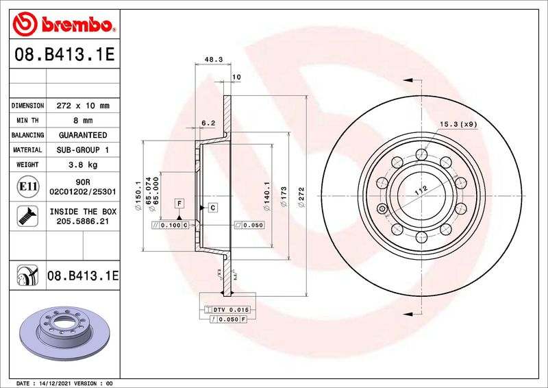 Zestaw do hamulców, hamulce tarczowe BREMBO KT 08 025