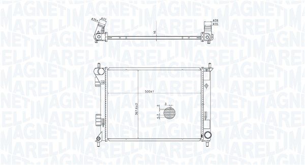 Chłodnica, układ chłodzenia silnika MAGNETI MARELLI 350213204400