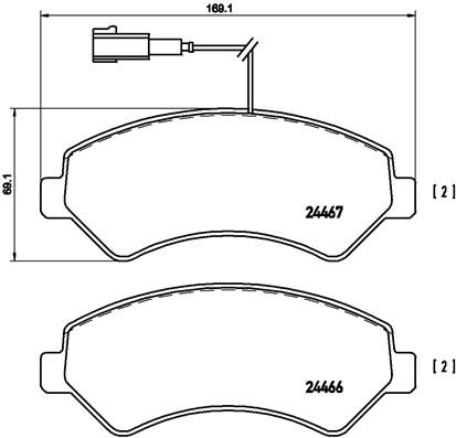 Zestaw klocków hamulcowych, hamulce tarczowe BREMBO P 23 136