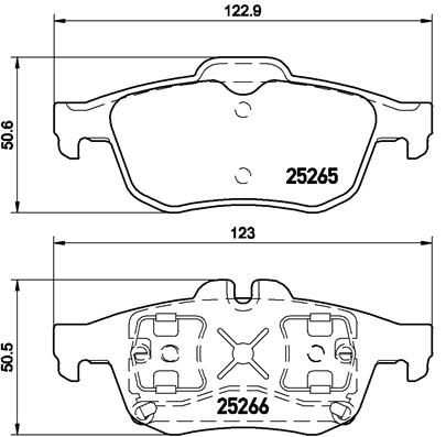 Zestaw klocków hamulcowych, hamulce tarczowe BREMBO P 68 057