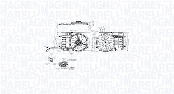 Wentylator, chłodzenie silnika MAGNETI MARELLI 069422858010