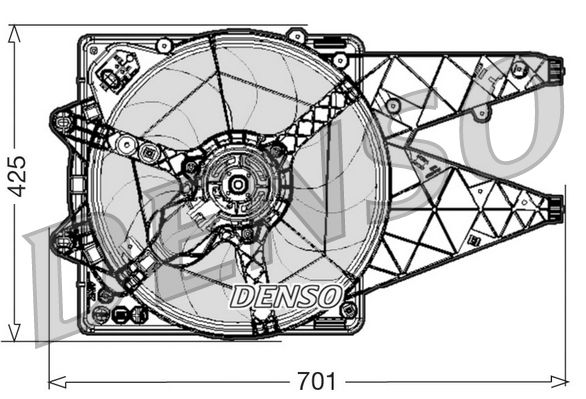 Wentylator, chłodzenie silnika DENSO DER01030