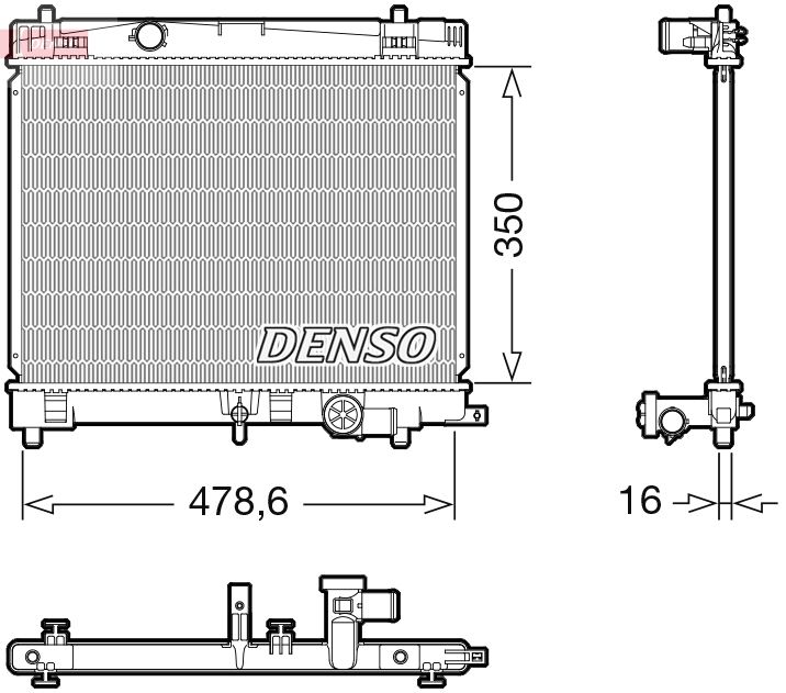Chłodnica, układ chłodzenia silnika DENSO DRM50137