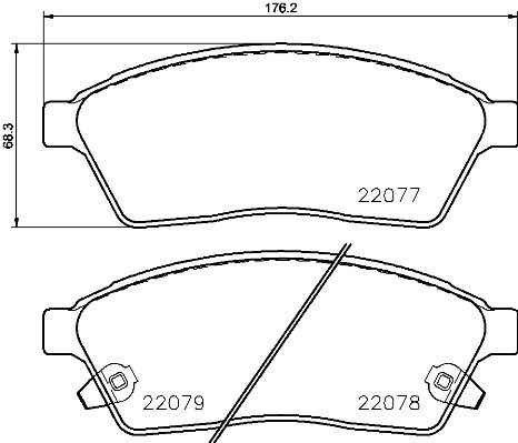 Zestaw klocków hamulcowych, hamulce tarczowe BREMBO P 09 009