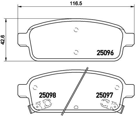 Zestaw klocków hamulcowych, hamulce tarczowe BREMBO P 59 080