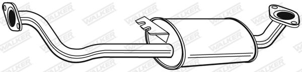 Tłumik środkowy WALKER 22588