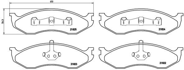 Zestaw klocków hamulcowych, hamulce tarczowe BREMBO P 37 004