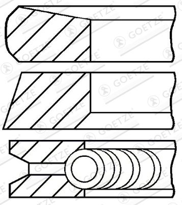 Zestaw pierścieni tłokowych Goetze Engine 08-127400-00