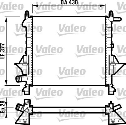 Chłodnica, układ chłodzenia silnika VALEO 732051