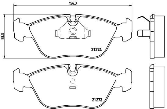 Zestaw klocków hamulcowych, hamulce tarczowe BREMBO P 86 013