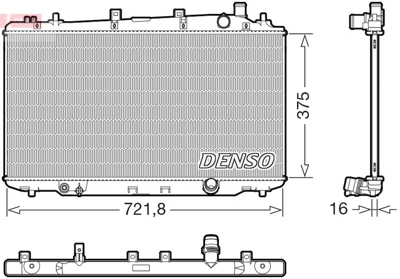 Chłodnica, układ chłodzenia silnika DENSO DRM40056