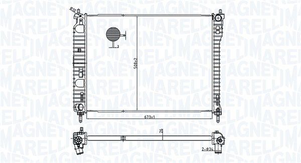 Chłodnica, układ chłodzenia silnika MAGNETI MARELLI 350213179800