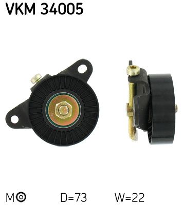 Rolka napinacza, pasek klinowy wielorowkowy SKF VKM 34005