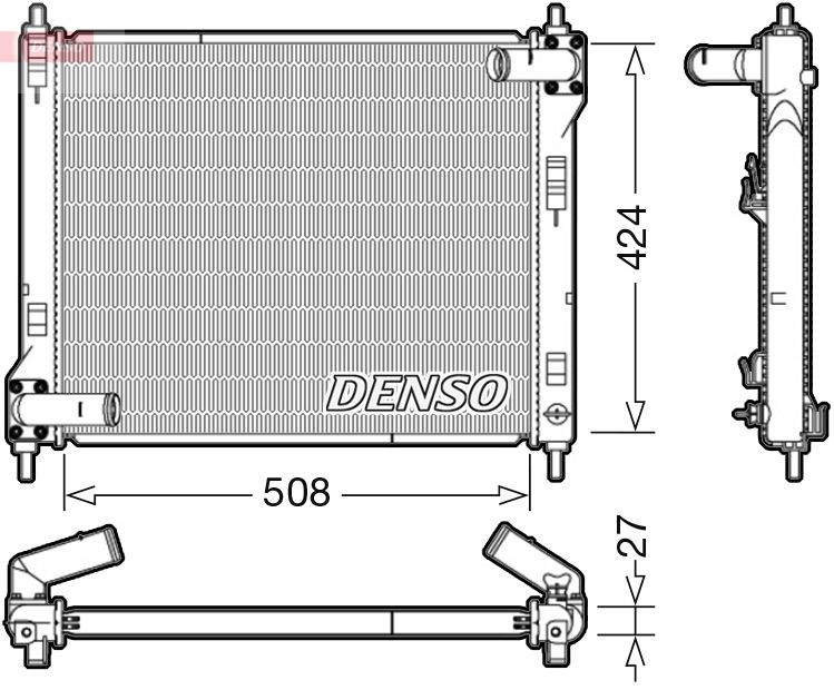 Chłodnica, układ chłodzenia silnika DENSO DRM46043