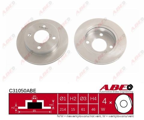 Tarcza hamulcowa ABE C31050ABE