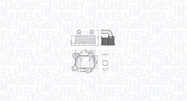 Chłodnica oleju, olej silnikowy MAGNETI MARELLI 350300002000