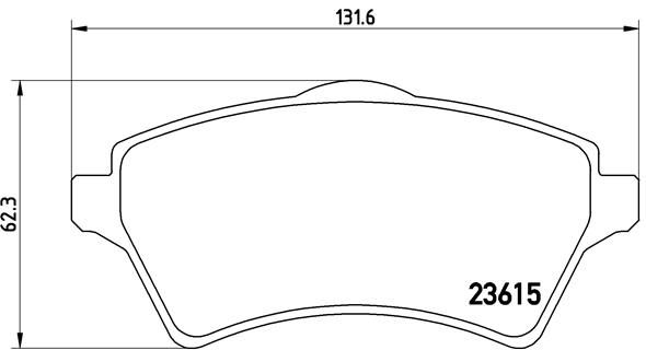 Zestaw klocków hamulcowych, hamulce tarczowe BREMBO P 44 011