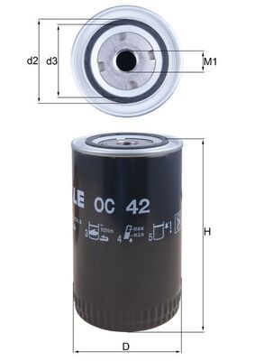 Filtr oleju MAHLE OC42