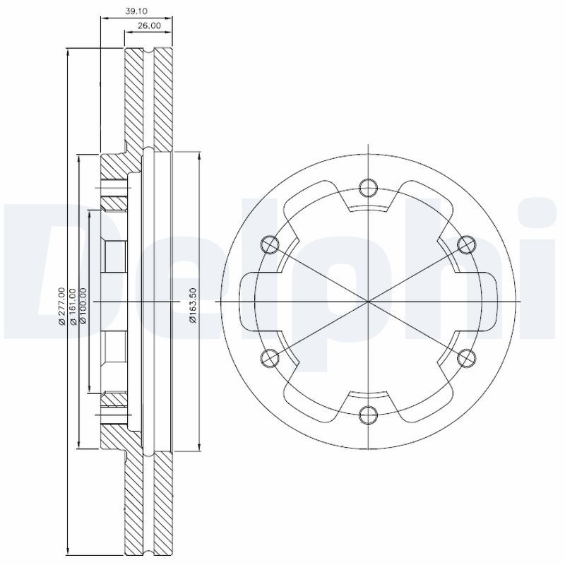 Tarcza hamulcowa DELPHI BG3422