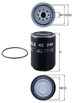Filtr paliwa MAHLE KC249D