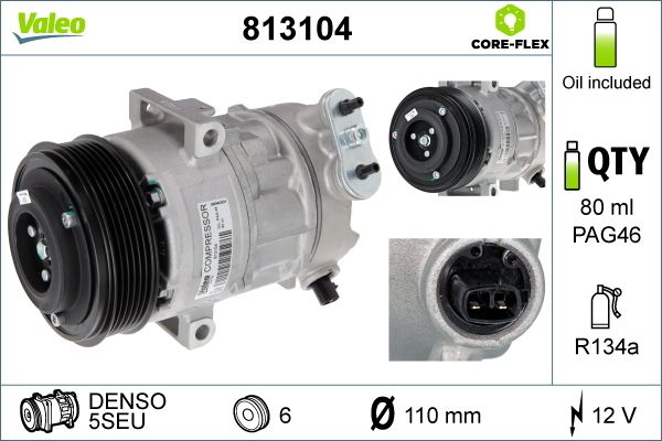 Sprężarka, klimatyzacja VALEO 813104