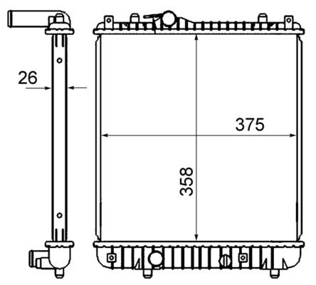 Chłodnica, układ chłodzenia silnika MAHLE cr 837 000s