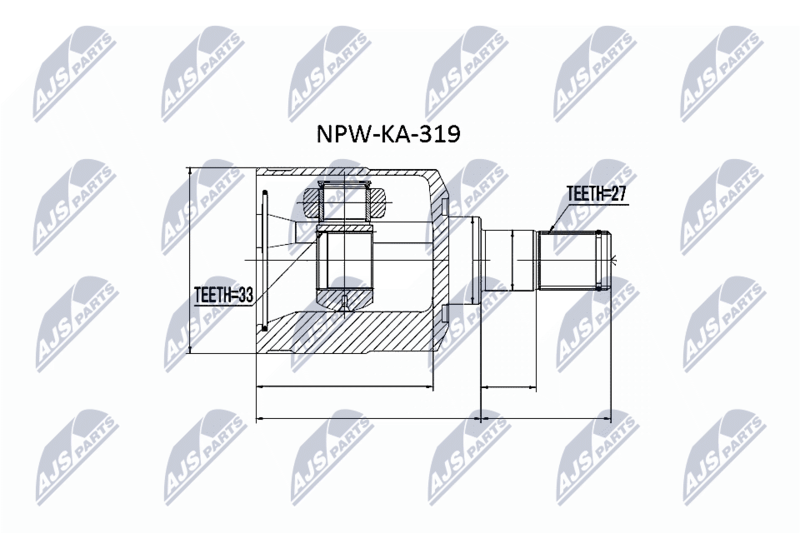 Zestaw przegubu, wał napędowy NTY NPW-KA-319
