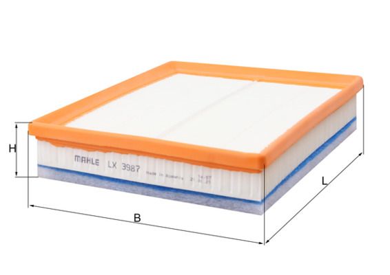 Filtr powietrza KNECHT LX 3987