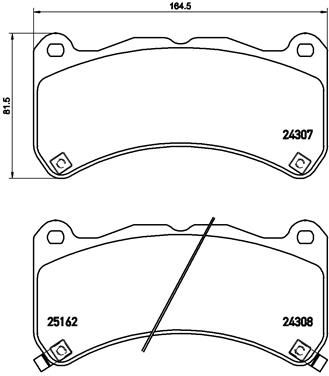 Zestaw klocków hamulcowych, hamulce tarczowe BREMBO P 83 146