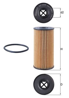 Filtr oleju MAHLE OX1308D